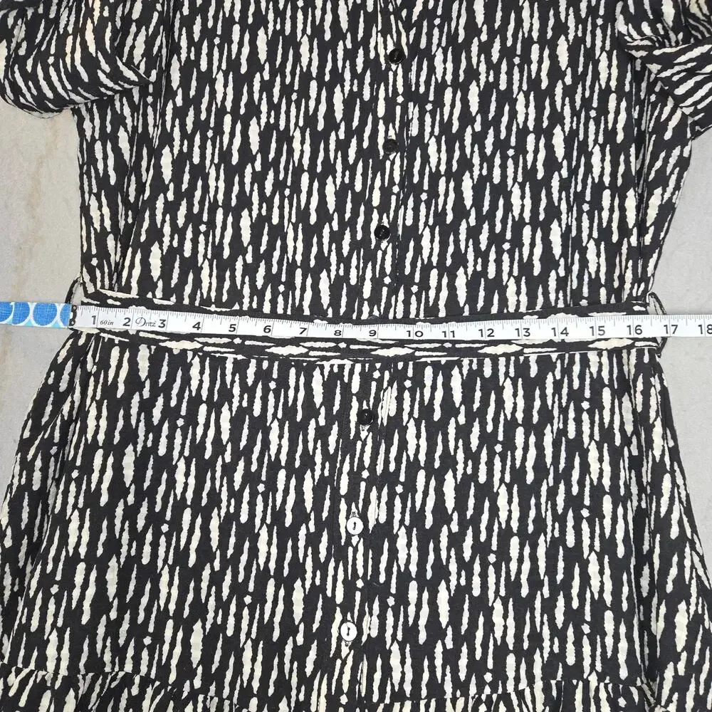 Grace Karin Womens Large Midi Dress Tiered Button Front Abstract Feminine Casual